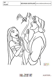 pocahontas boyama sayfaları